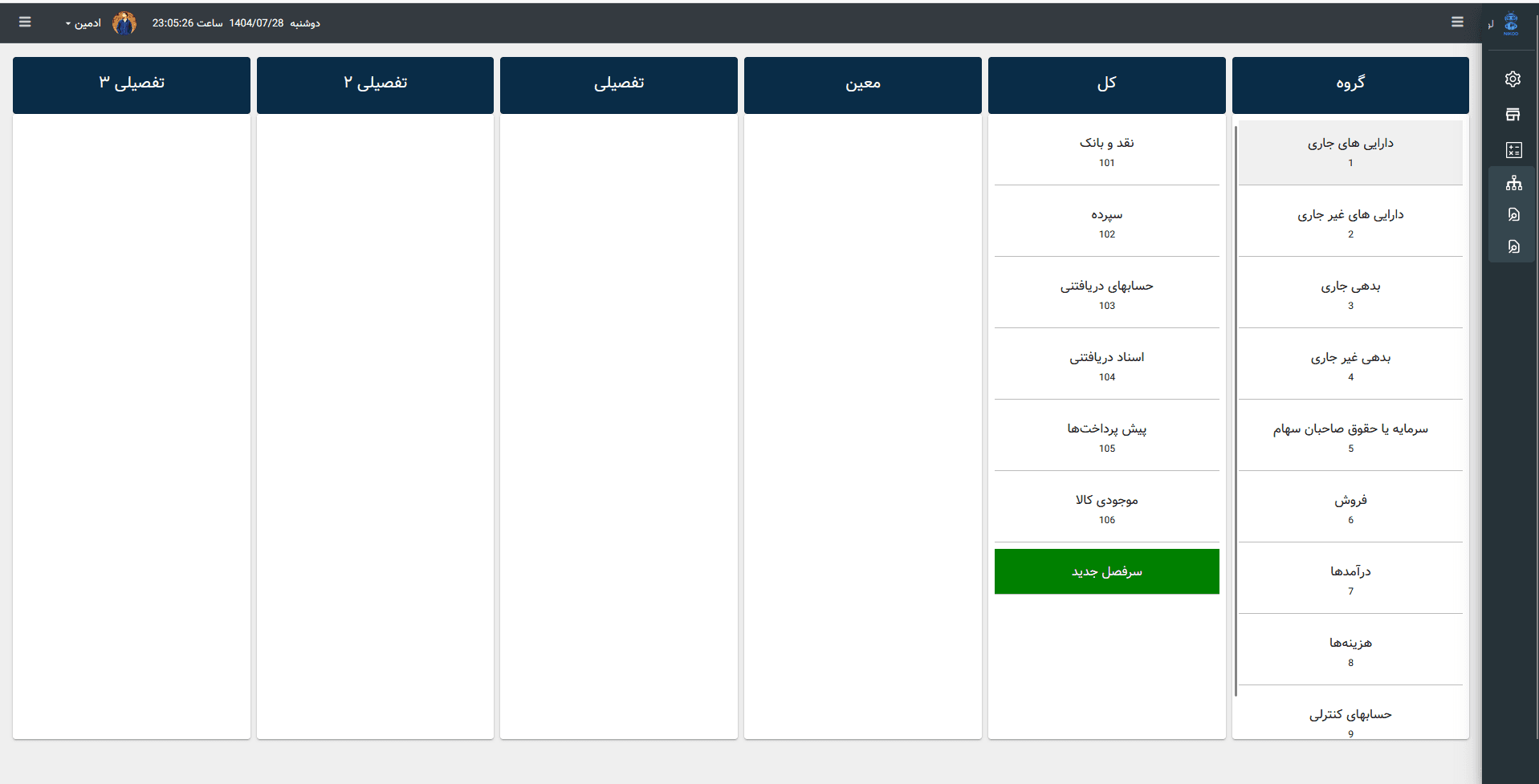 کدینگ‌های حسابداری